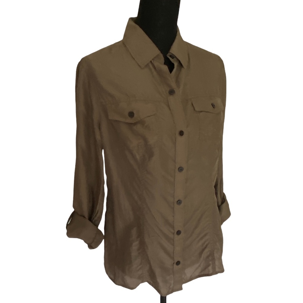 BANANA REPUBLIC Silk Blouse, Size Medium - Picture 5 of 8